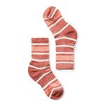 Kid`s Hike Lite Cushion Striped Crew Socks: J98 DUSTY CEDAR